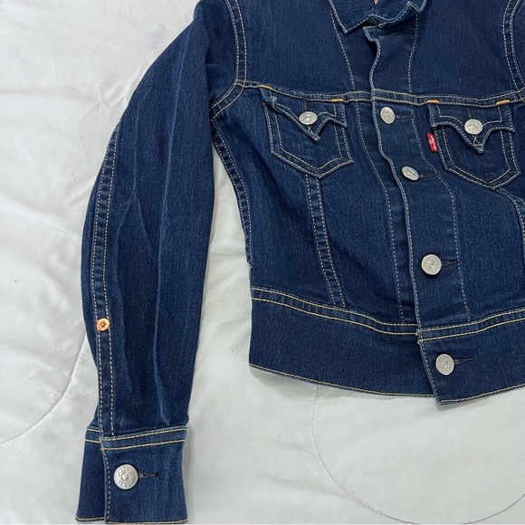 Levi’s Jean Jacket Women Small Type 1 Iconic Denim Reproduction Western - Picture 8 of 8